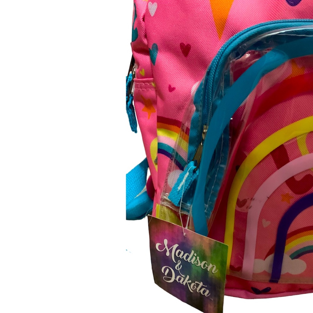 Pink Love rainbow backpack - Picture 3 of 4